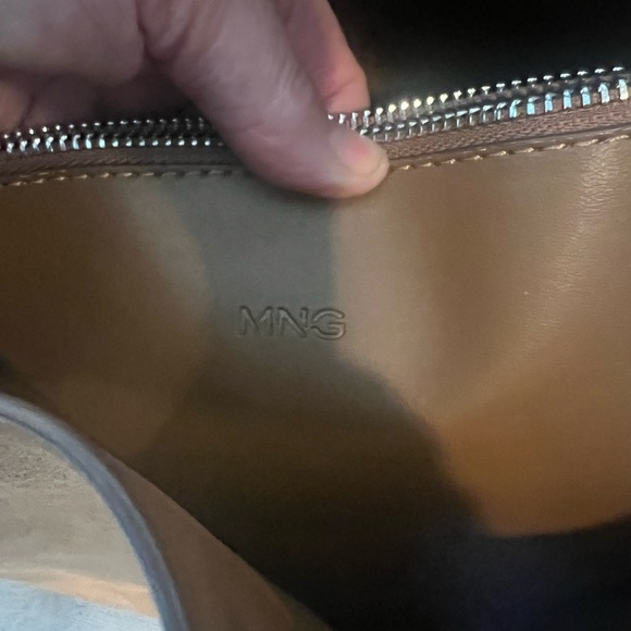 Mango Tan Suede Shoulder Bag - Picture 14 of 16